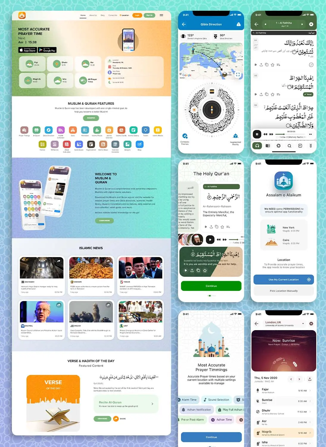 Web Portal for Prayer Times and Islamic Resource Website