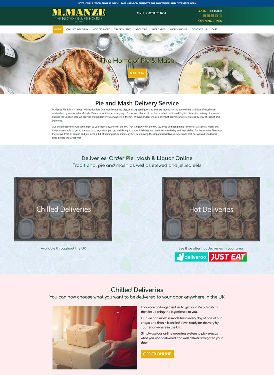 Ecommerce food website design and development
