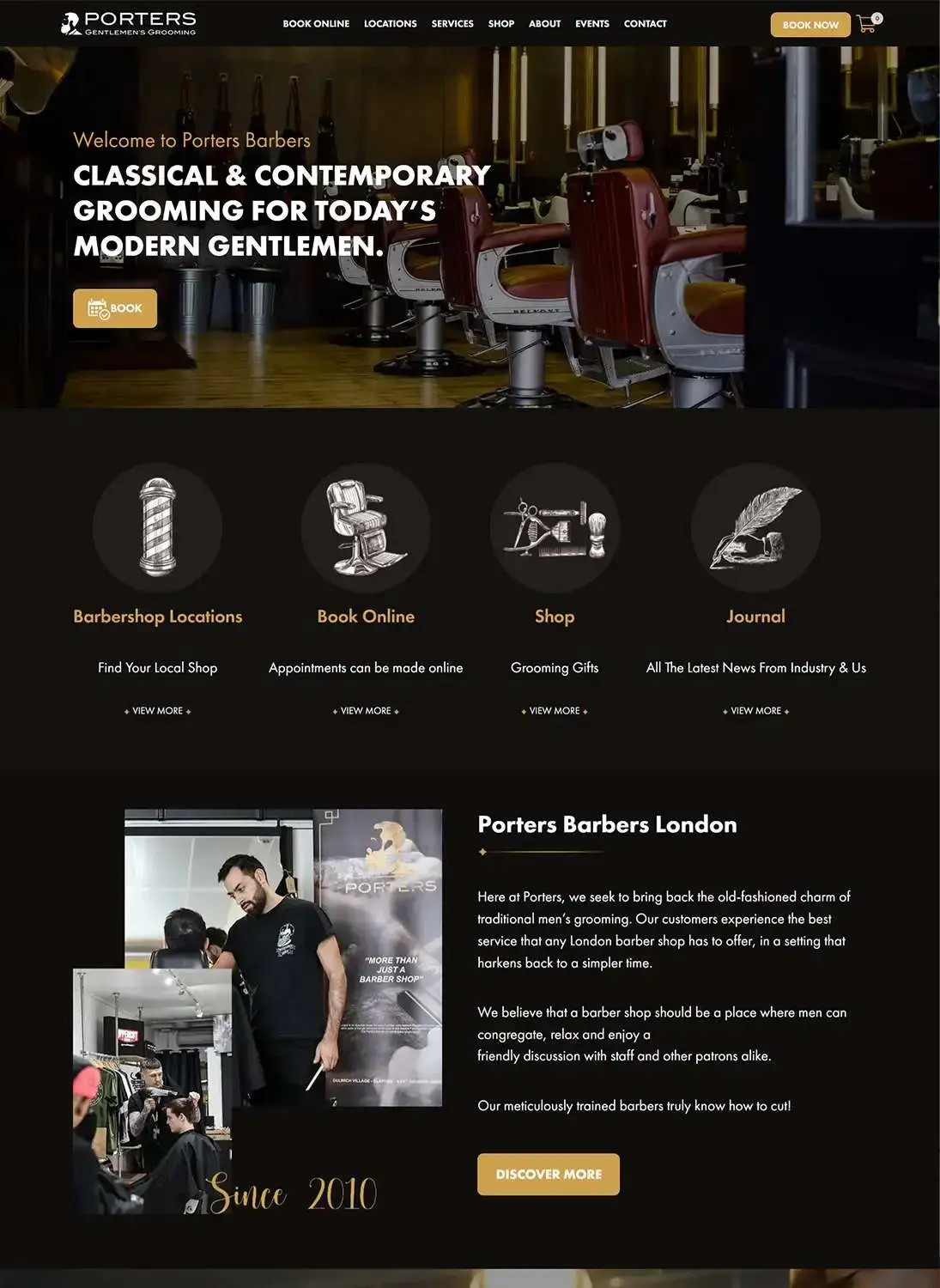 Porters Barbers website and booking platform logo