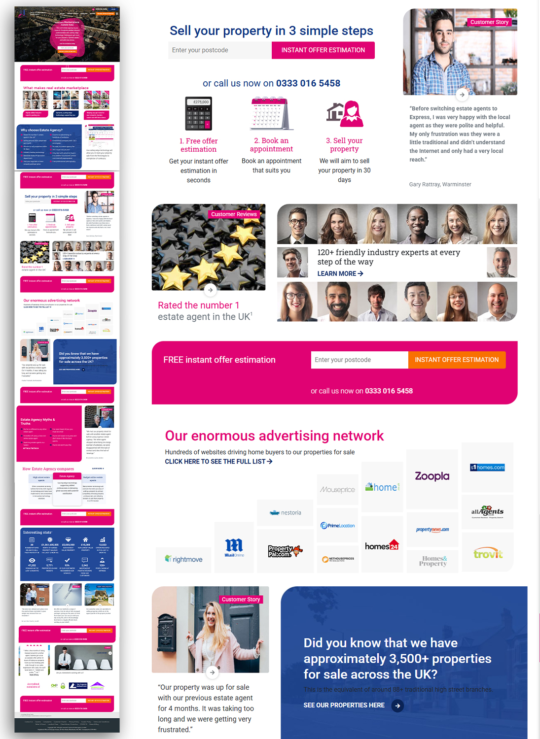 Multi-feature real estate marketplace website design